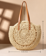 Cartera crema mimbre - Imagen 2